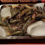 Gambas fraîches pêchées