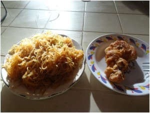 Noddle et cou de poulet